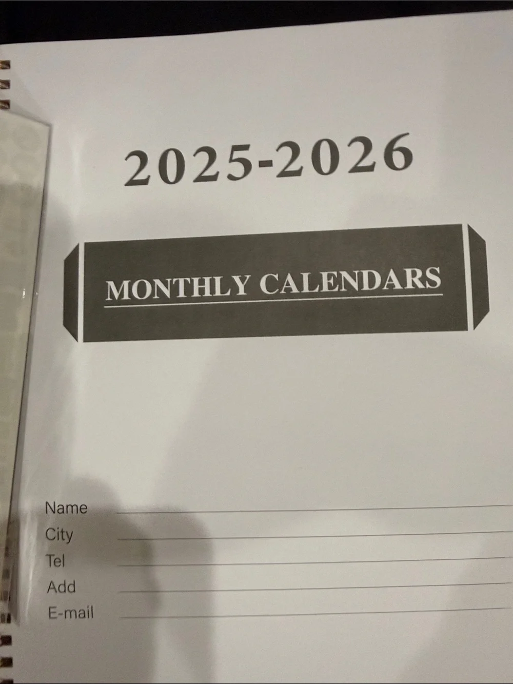New Monthly Planner Notebook 2025-2026